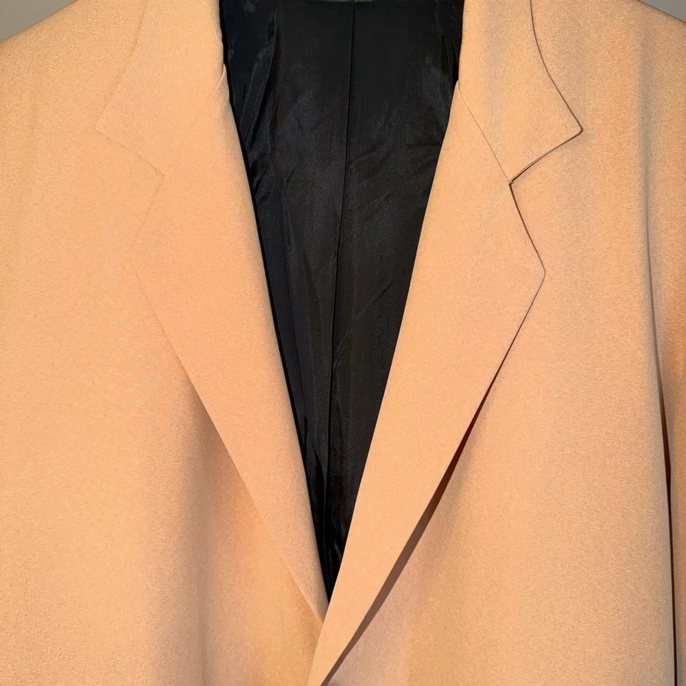 Joe Bananas Silk Oversized Blazer Jacket - Tan/Camel - Size M MSRP $2800